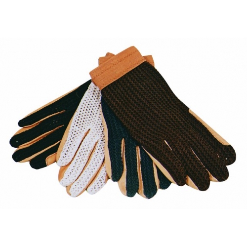 Leather / String Backed Horse Riding Gloves